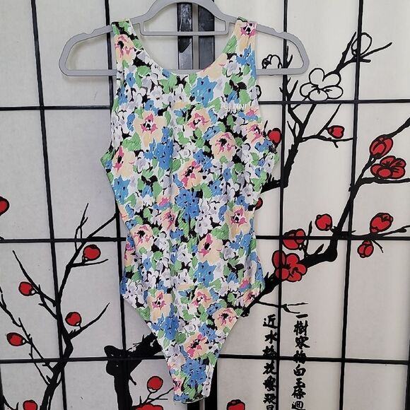 Ganni Multicolor Floral Onepiece Swimsuit - Picture 2 of 15